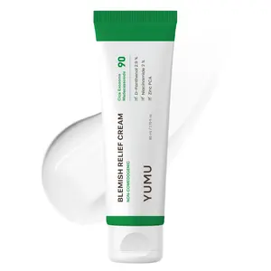 YUMU Cica Exosome Zinc Blemish Relief Cream, Face Moisturizer for Sensitive, Acne-Prone Skin, Lightweight, Breakouts, Barrier Repair, Hydration, Soothing, Oil-Free, Korean Skincare (80 ml/2.70 fl.oz.)